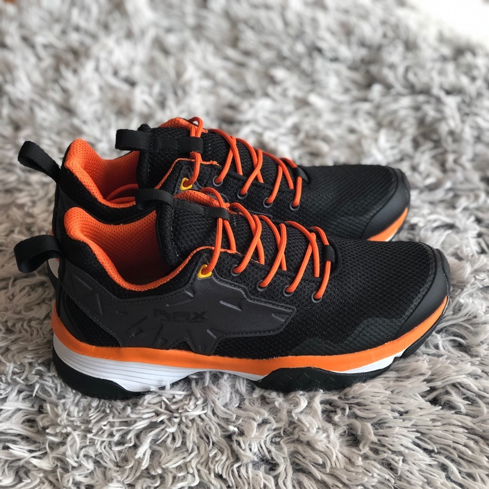 Black & Orange Unisex Trail-Running Sneaker